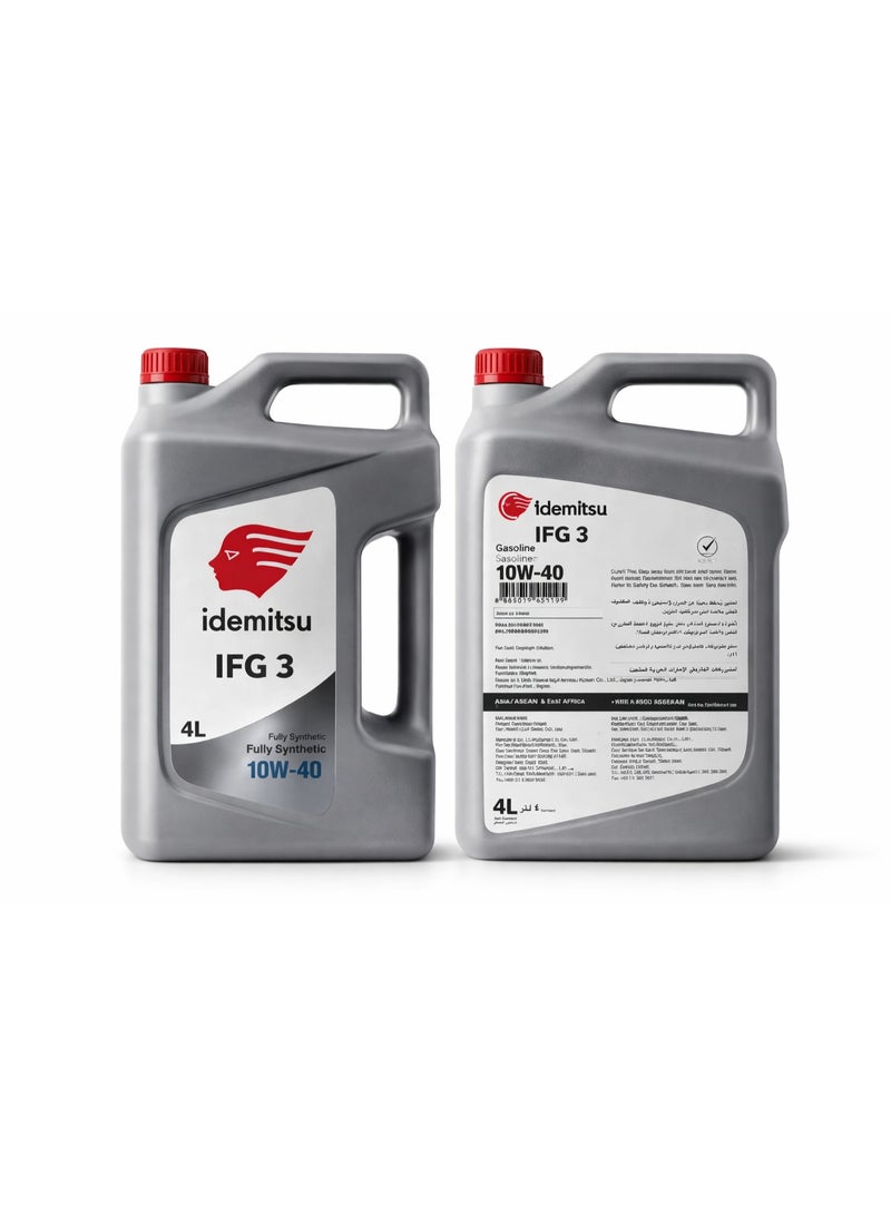 زيت محرك بنزين صناعي بالكامل Idemitsu IFG 3 10W-40 – سعة 4 لتر
